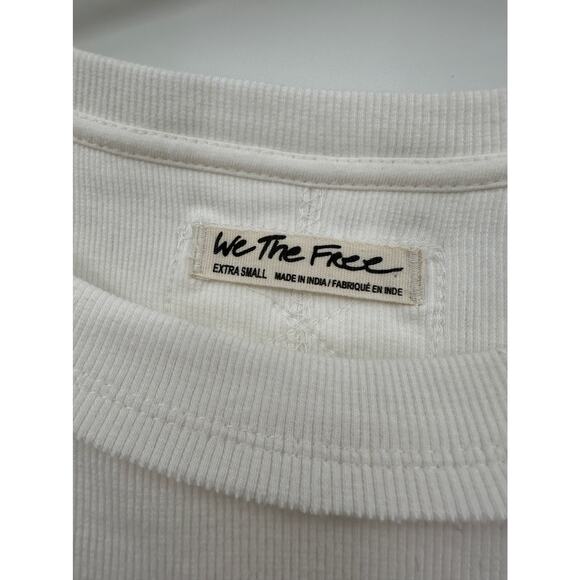 Free People We The Free Daisy Chain Cuff Knit White Long Sleeve Top Size XS - Picture 6 of 7